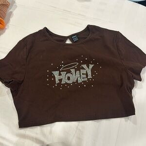 Brown cropped top